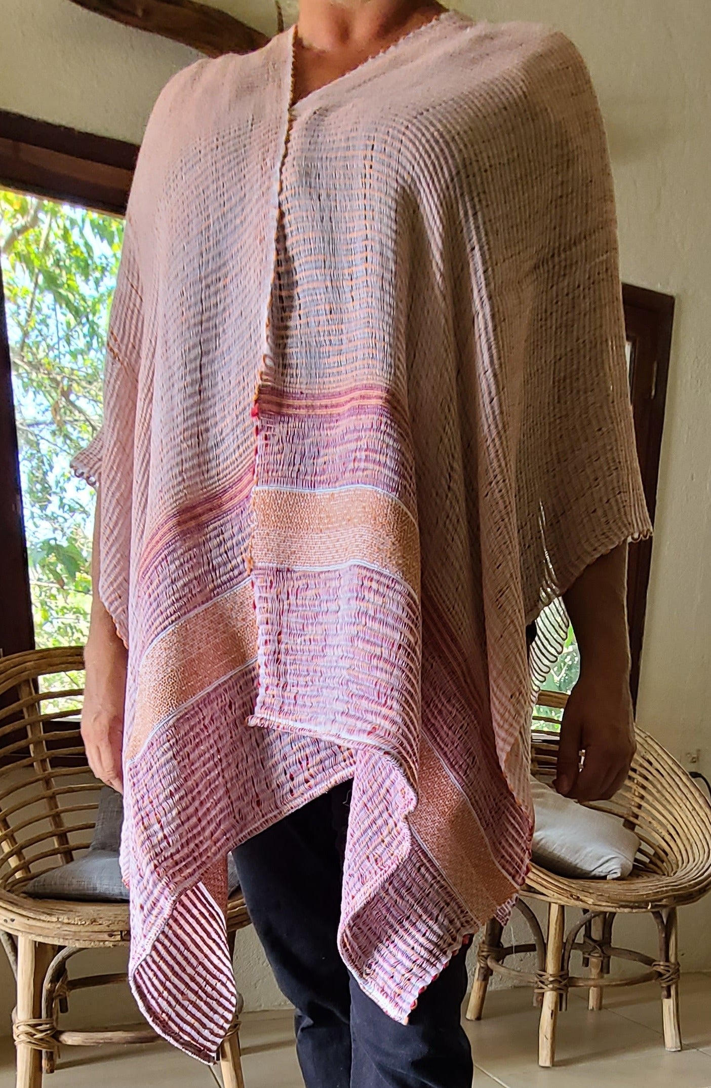 Poncho La Ruana Pink Peach