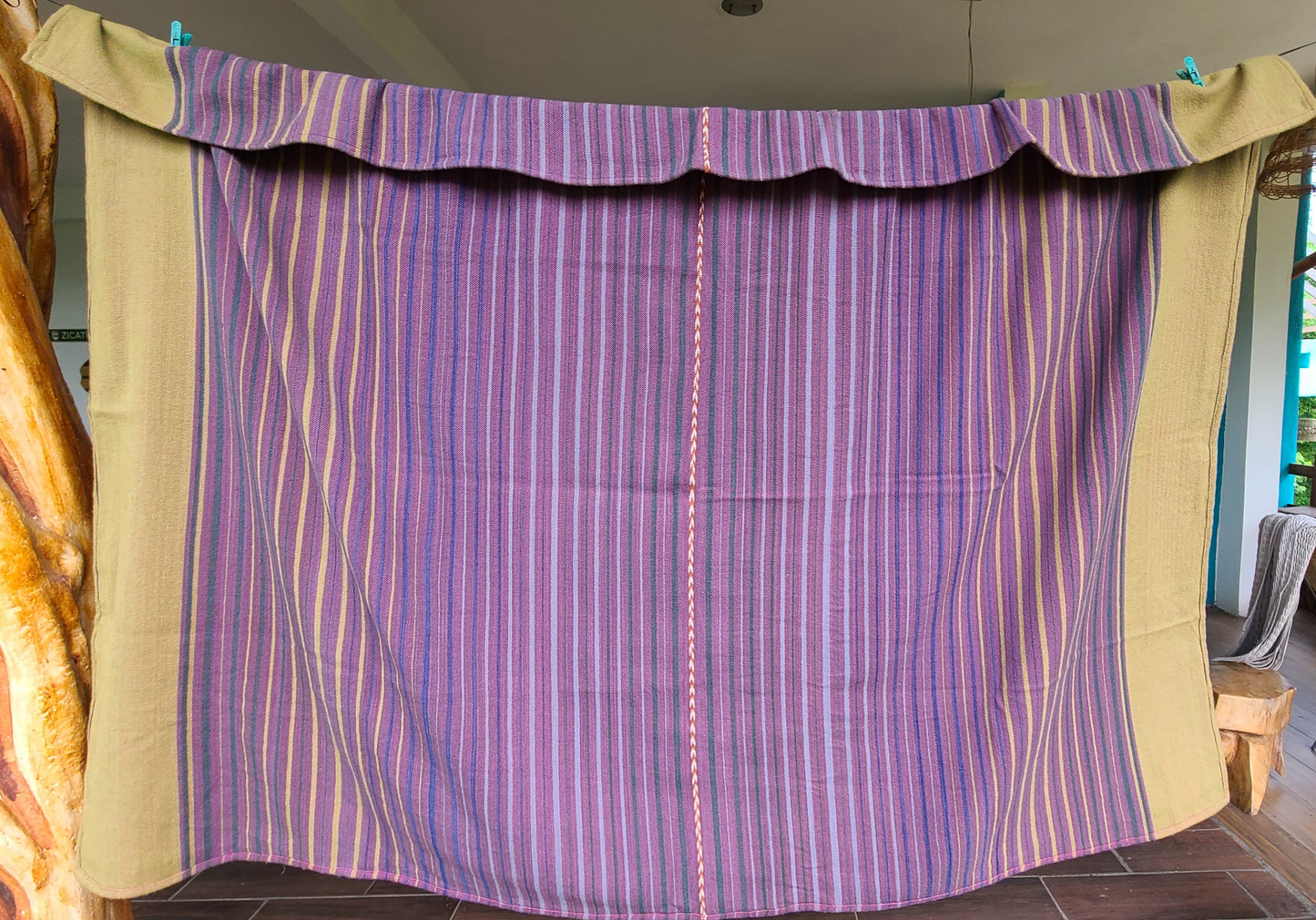 Purple Bindia 100% Cotton Throw Blanket