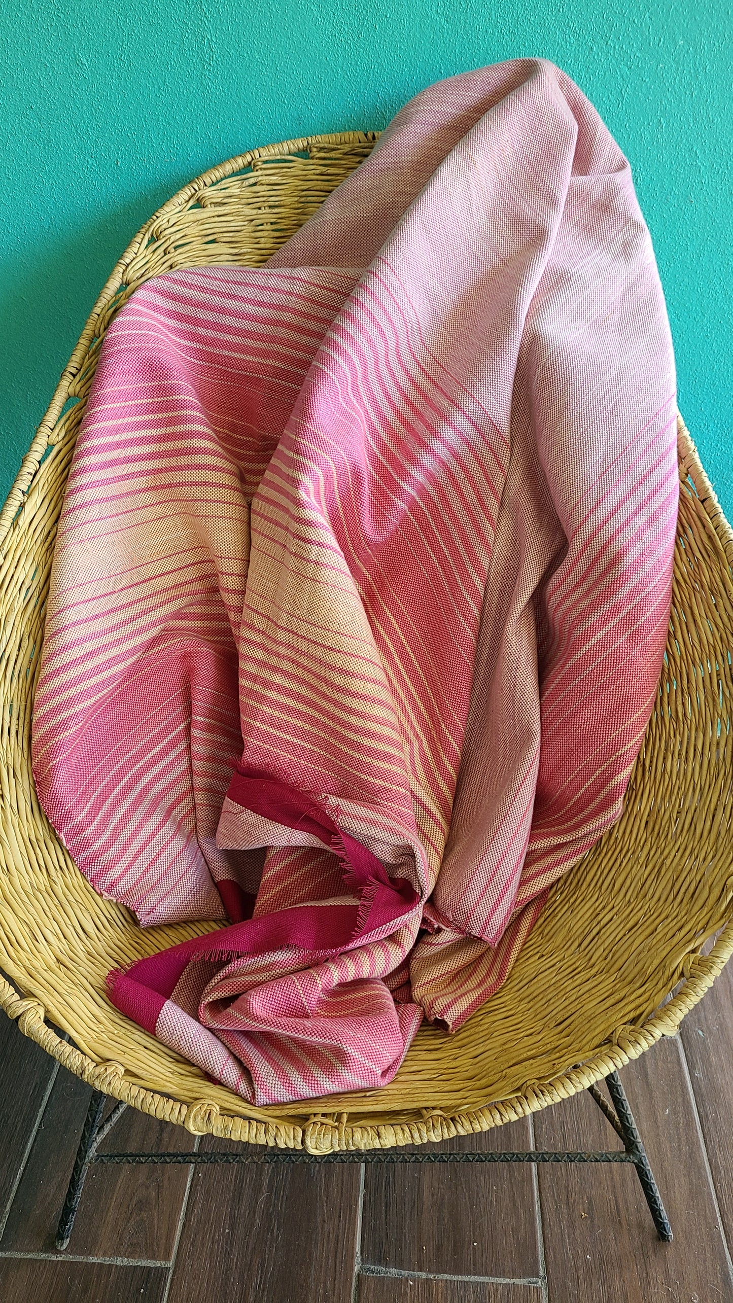 Pink Bindia Cotton Throw Blanket