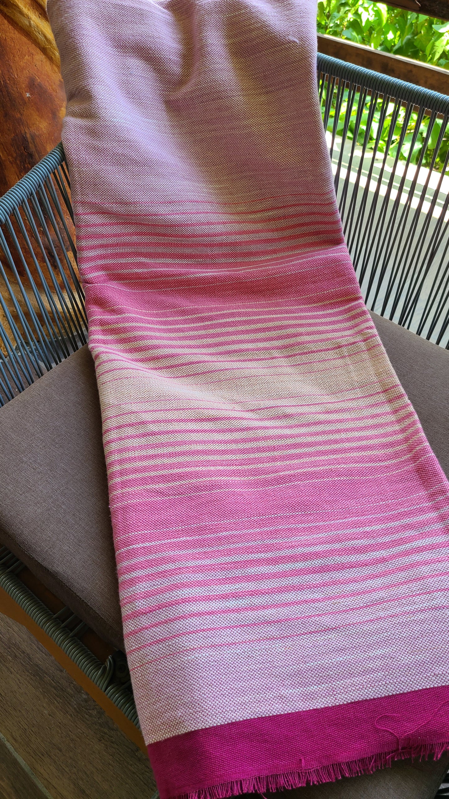 Pink Bindia Cotton Throw Blanket