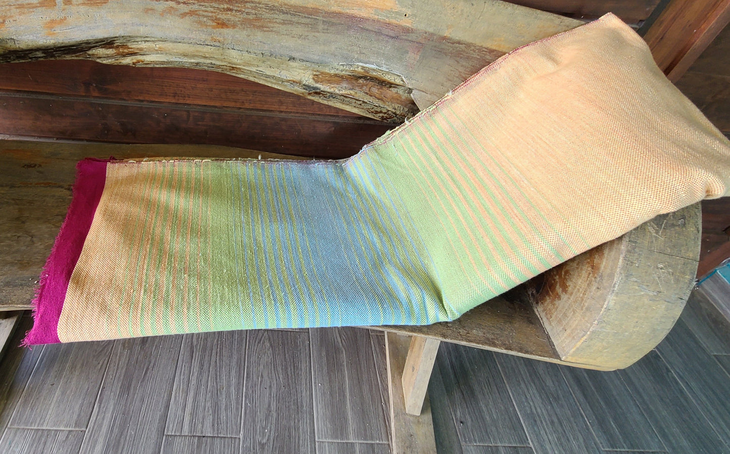 Blue & Green Bindia Throw Blanket