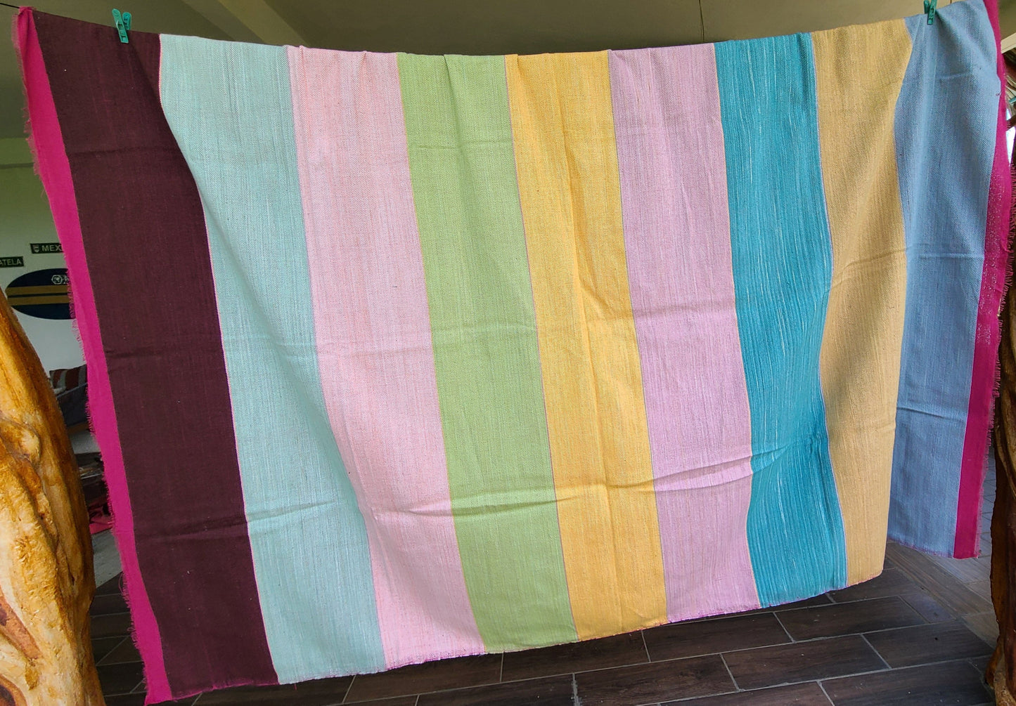 Multi Color Claybands 100% Cotton Throw Blanket