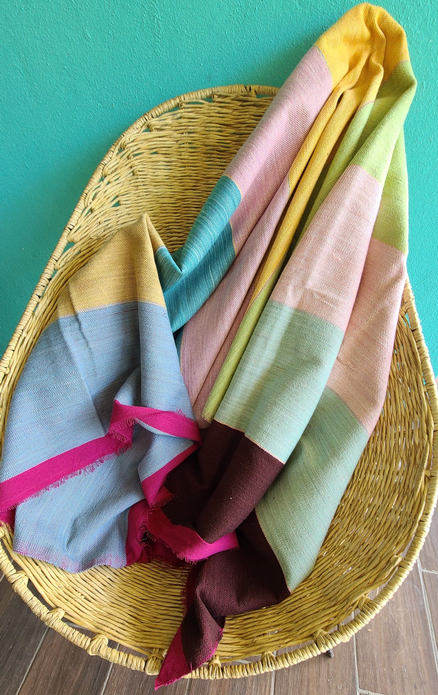 Multi Color Claybands 100% Cotton Throw Blanket