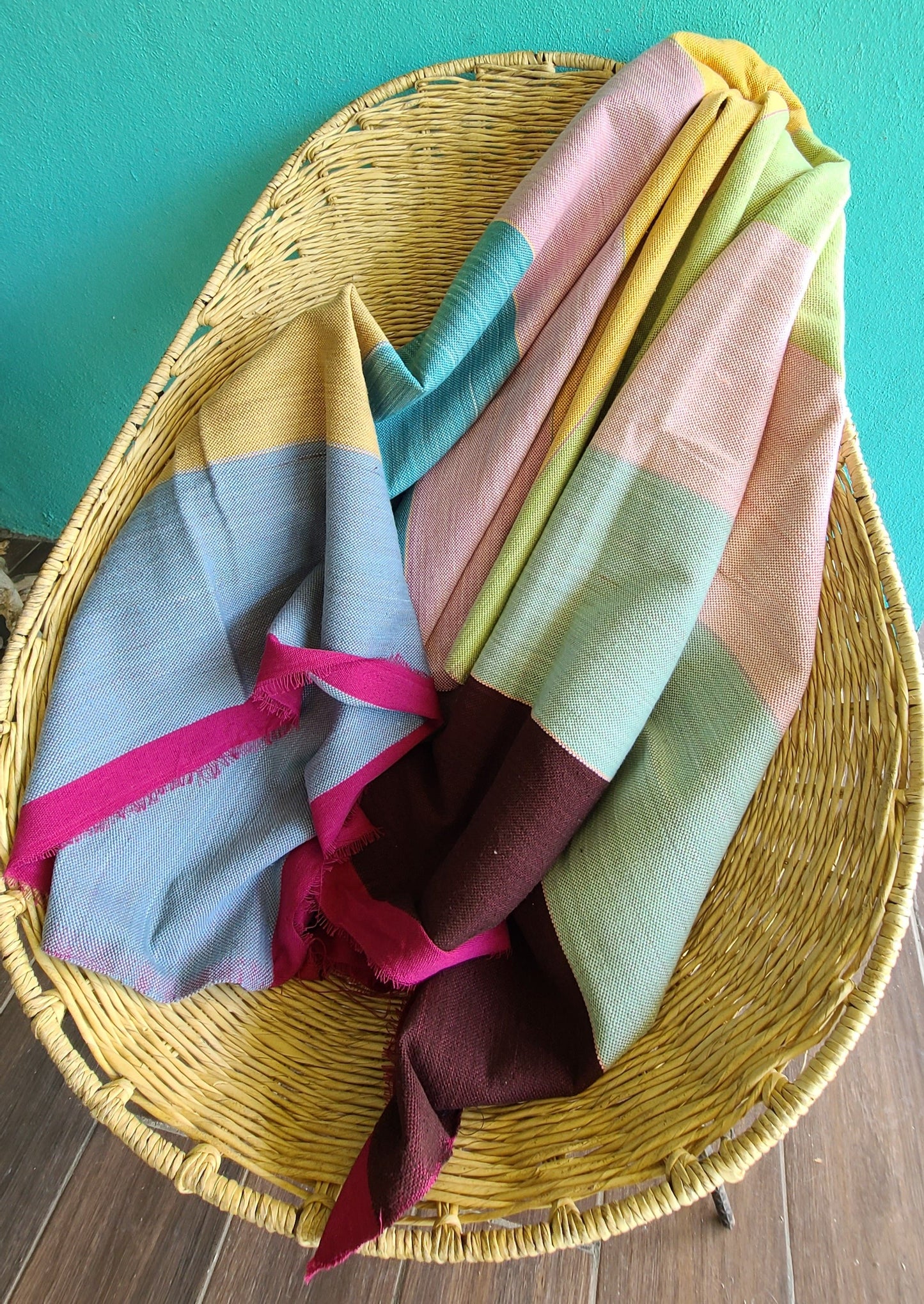 Multi Color Claybands 100% Cotton Throw Blanket