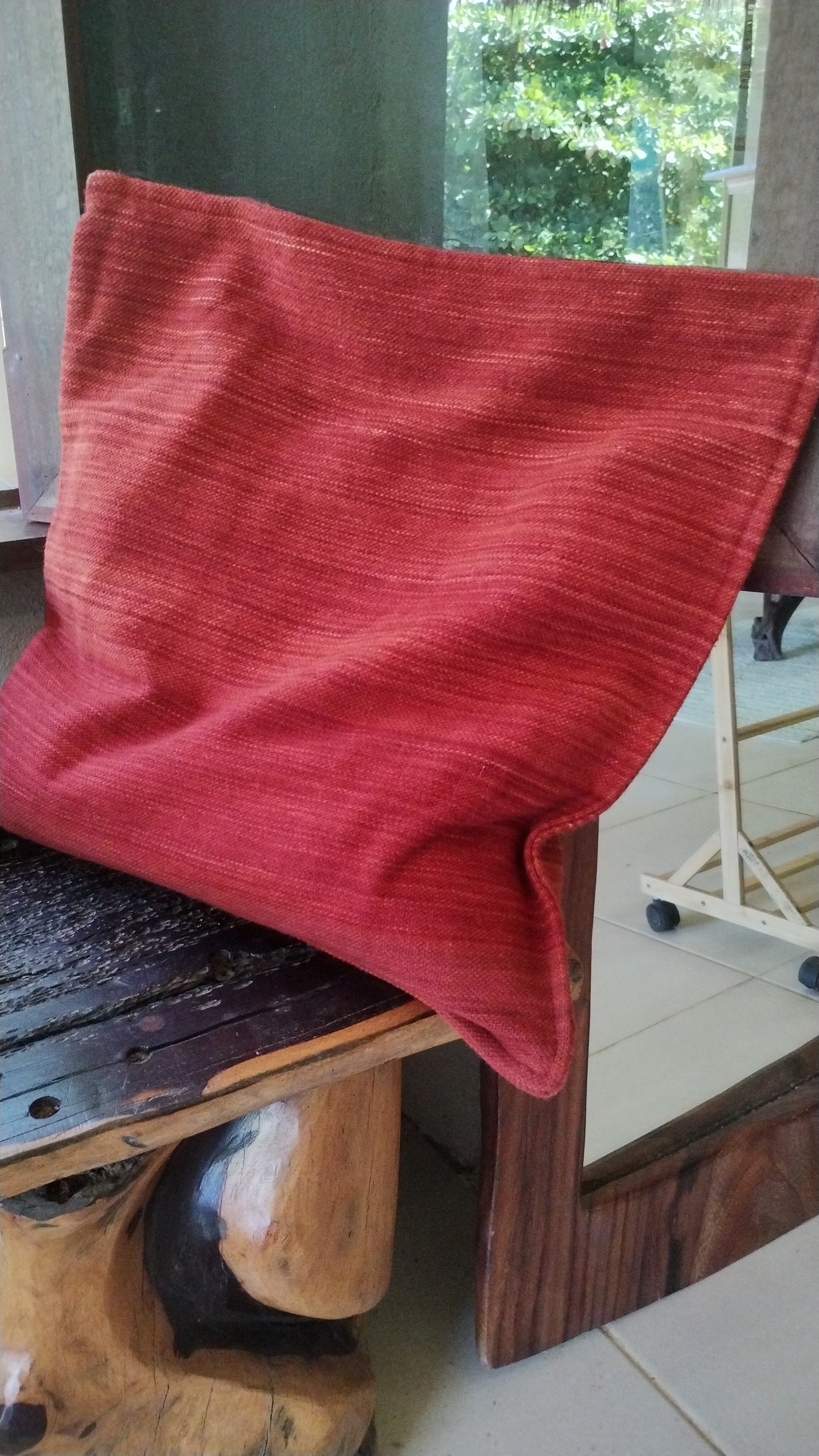 Burnt Red & Tan Merino Pillow Sham