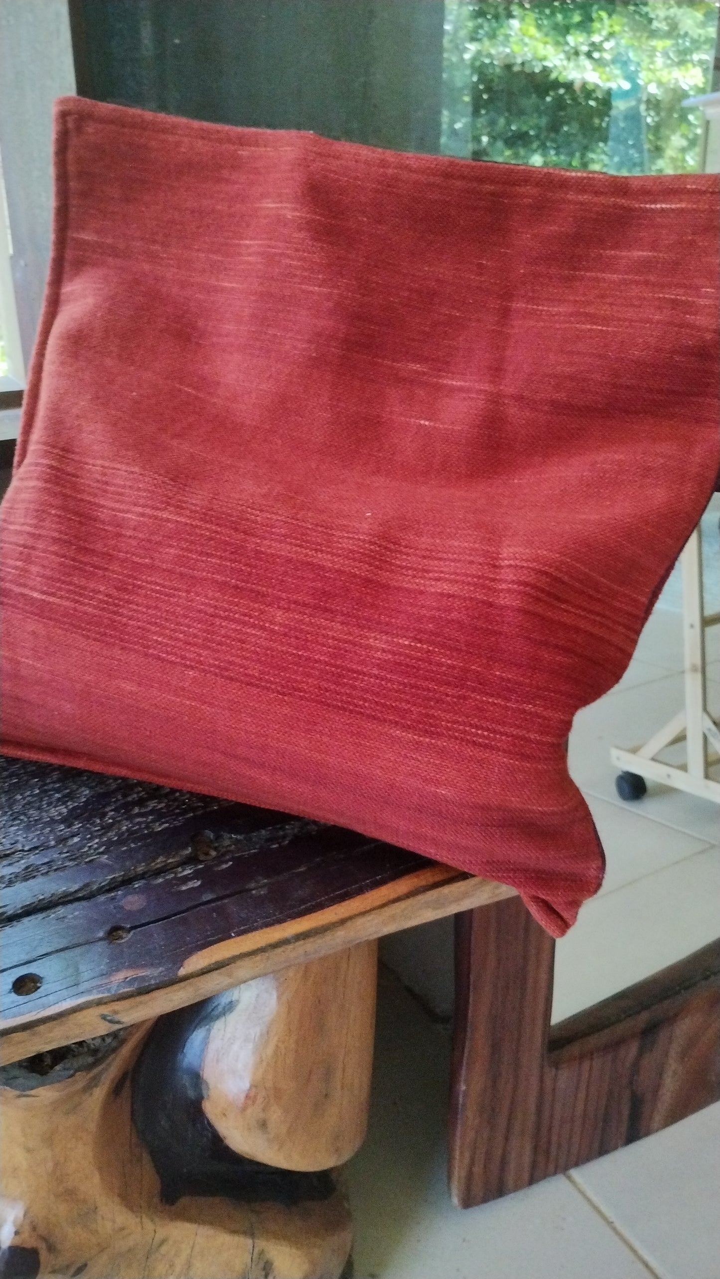 Burnt Red & Tan Merino Pillow Sham