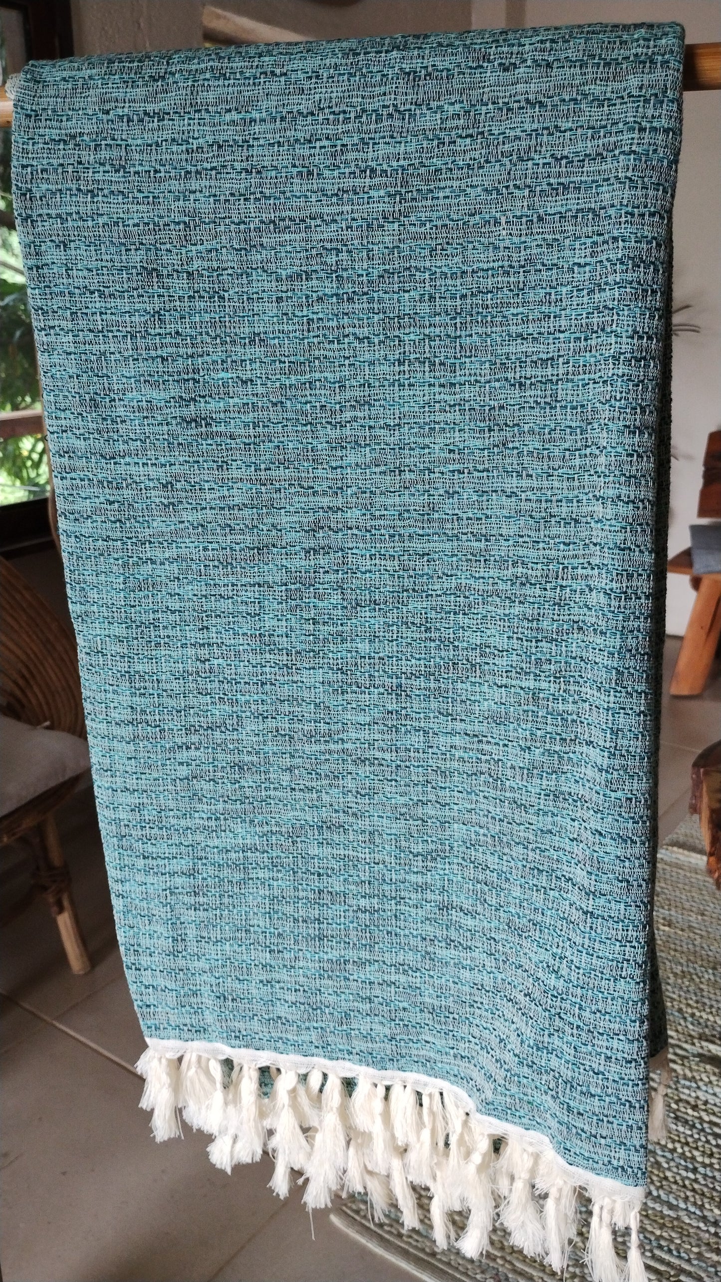Turquoise Mix Towel Throw.