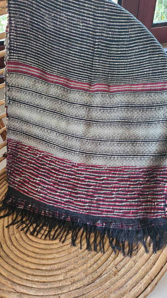 Poncho La Paloma Burgundy Black