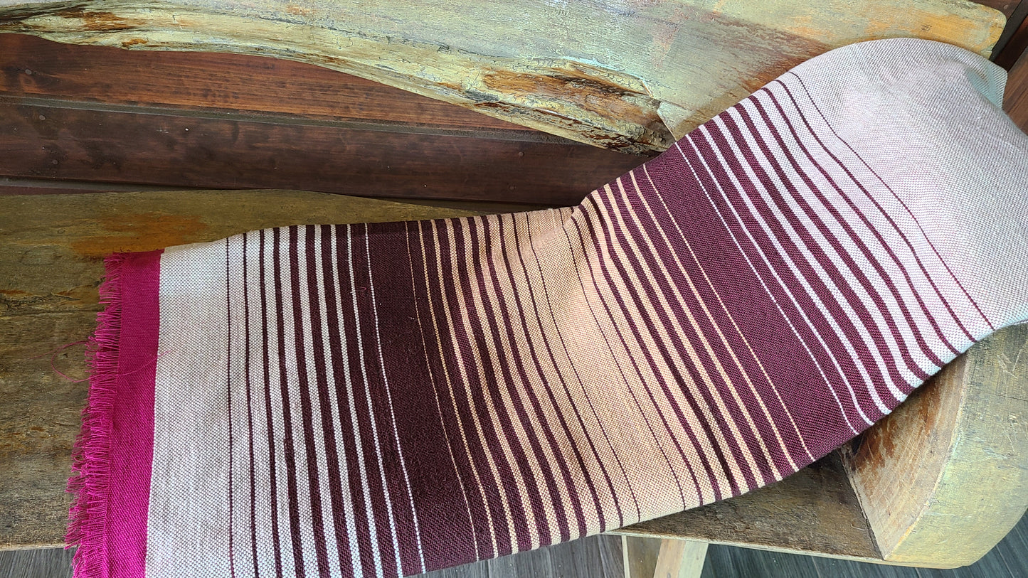 Burgundy Bindia Cotton Throw Blanket