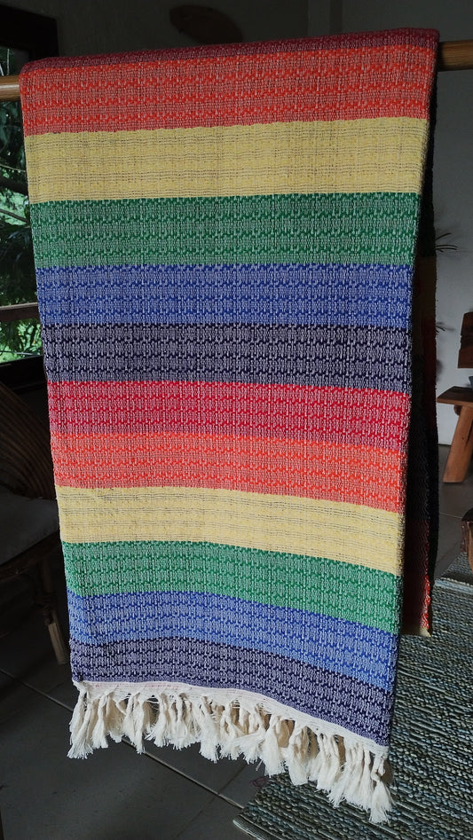 Multi-colored Towel Throw Blanket