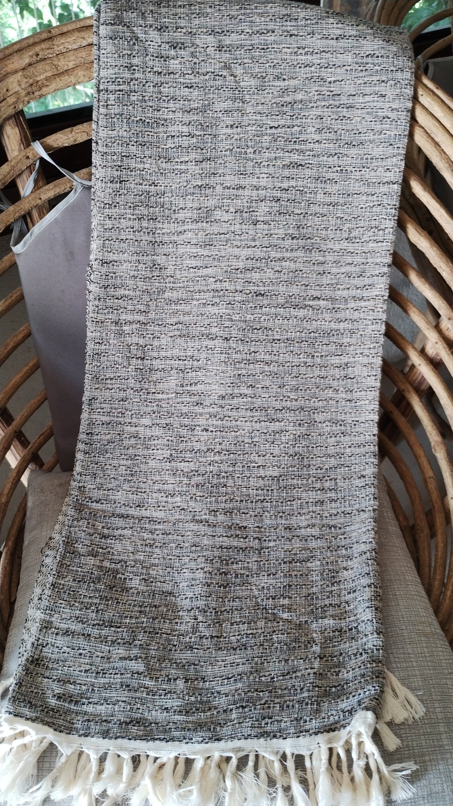 Grey Tan Towel Throw Blanket