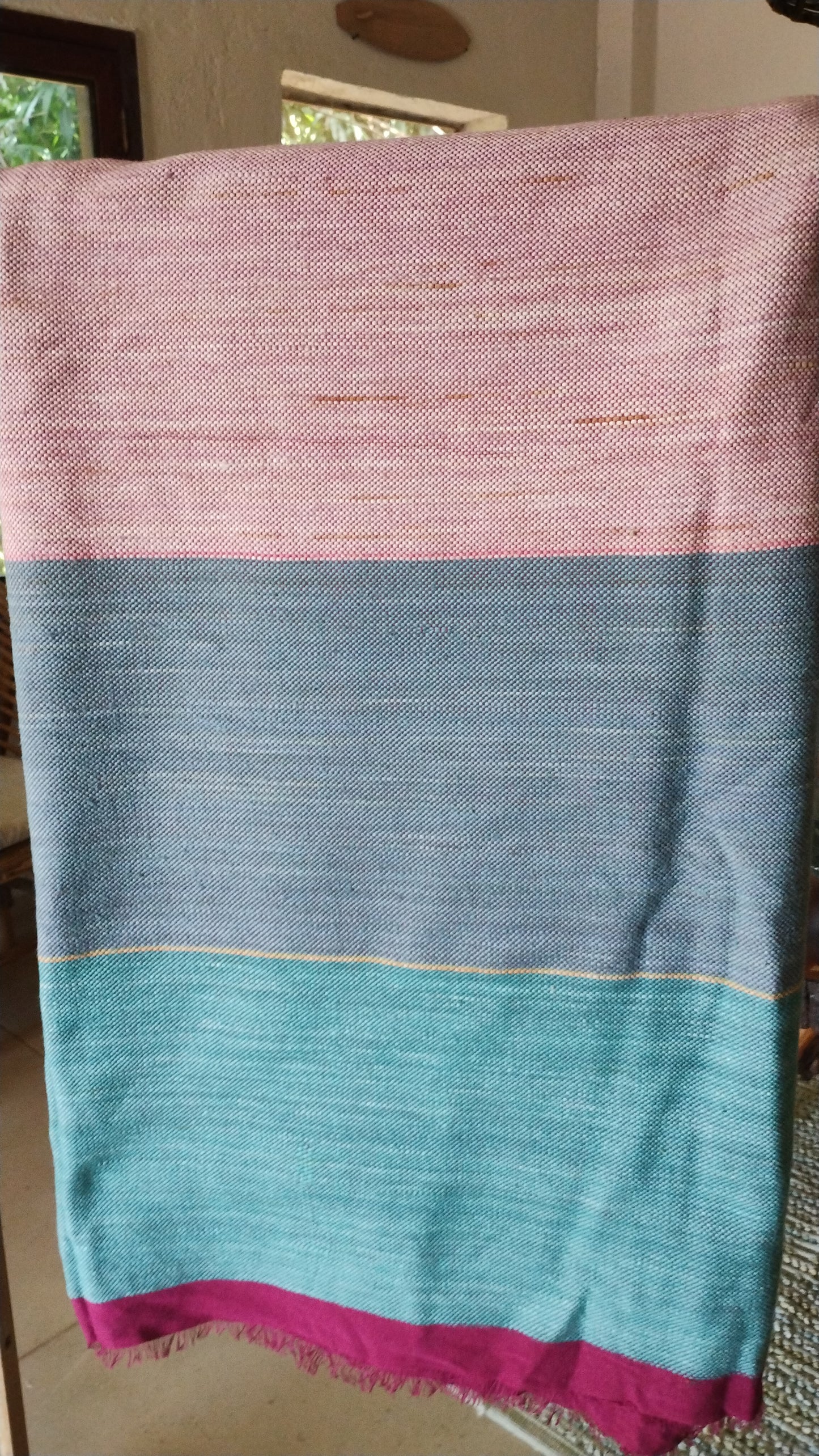 Summer color blend Clayband weave Throw Blanket