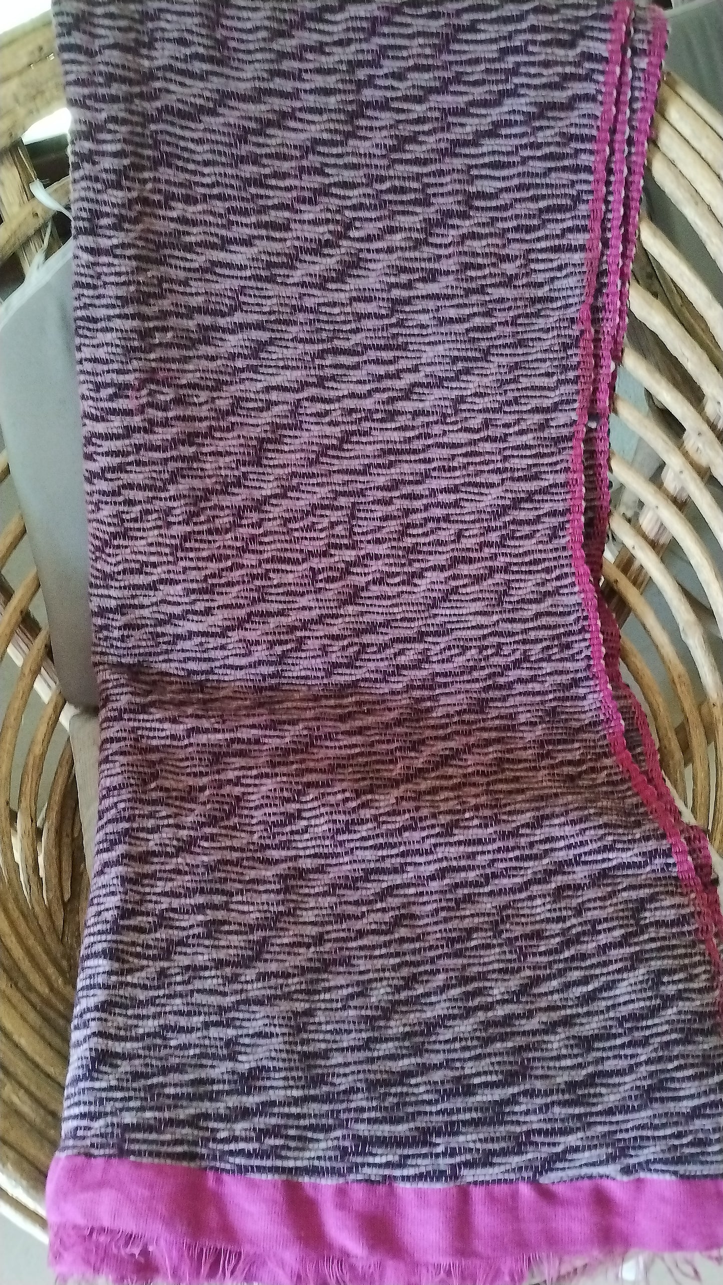 Purple Doble Hilo Throw Blanket