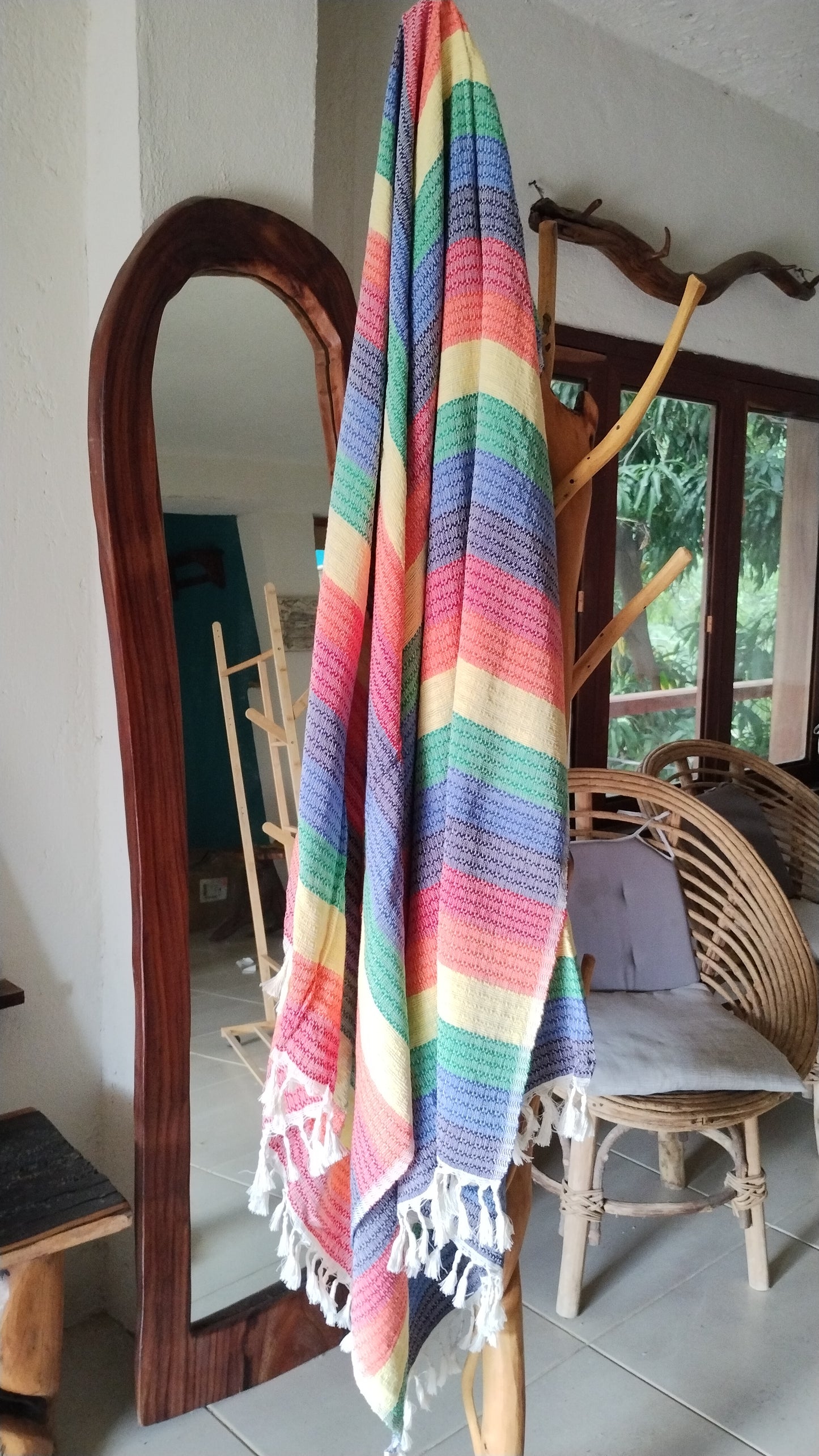 Multi-colored Towel Throw Blanket