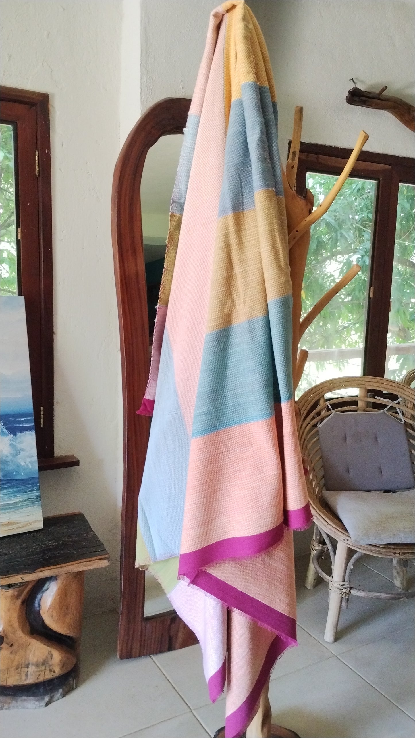 Primavera Claybands Throw Blanket