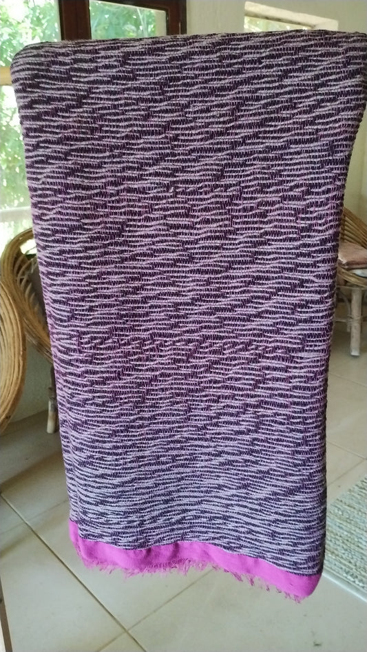 Purple Doble Hilo Throw Blanket