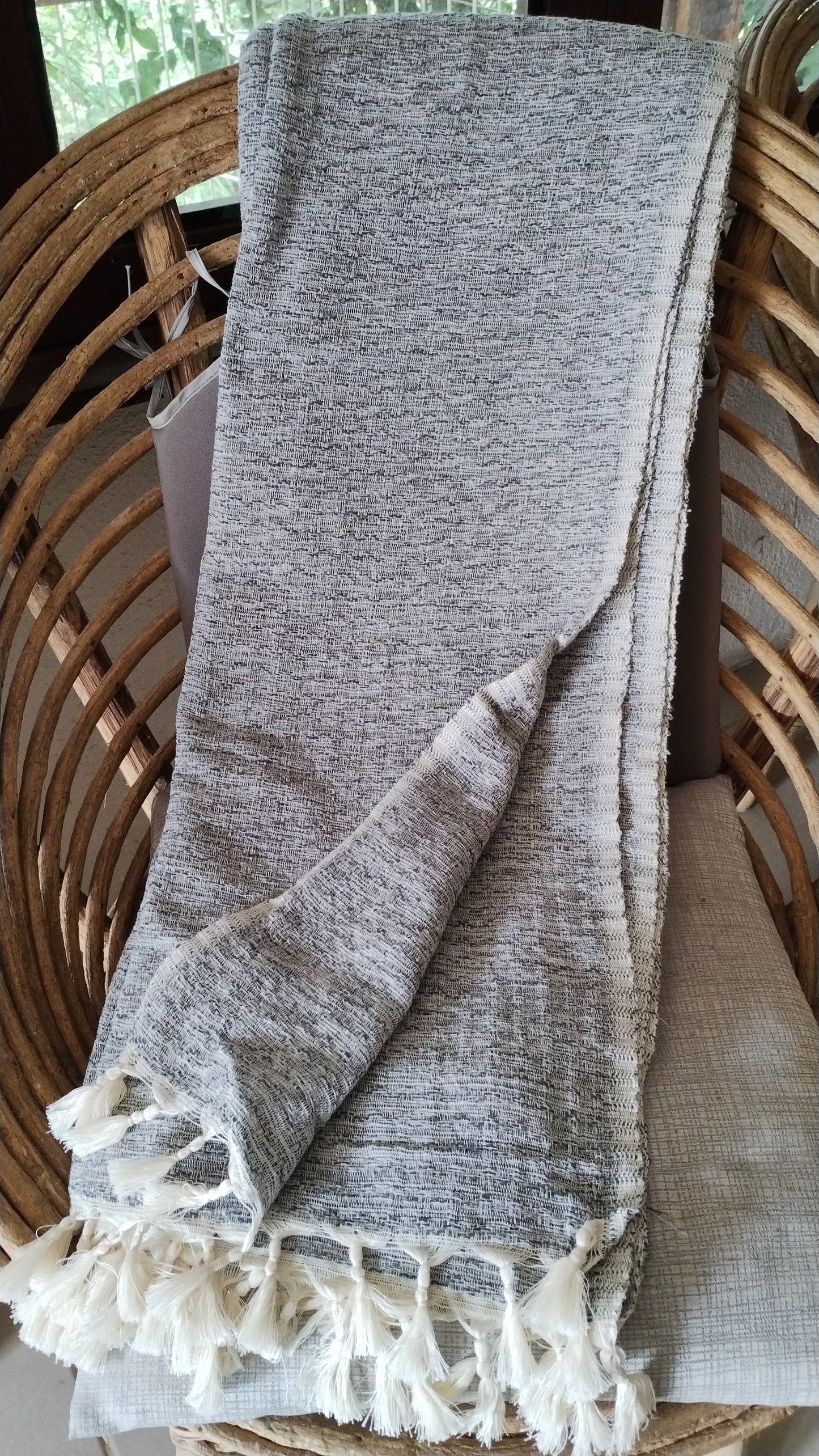 Grey Mix Towel Throw Blanket