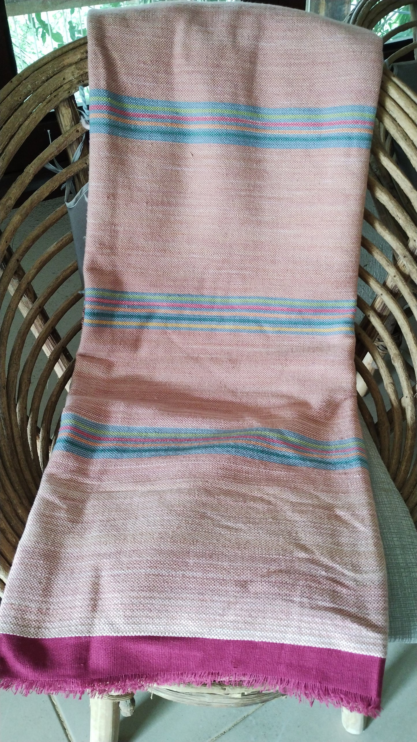 Blue & Pink Fine lines Blanket