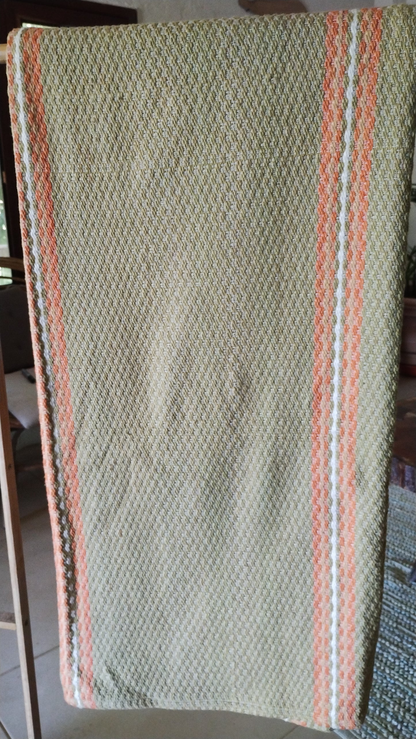 Gold and Peach Throw Blanket